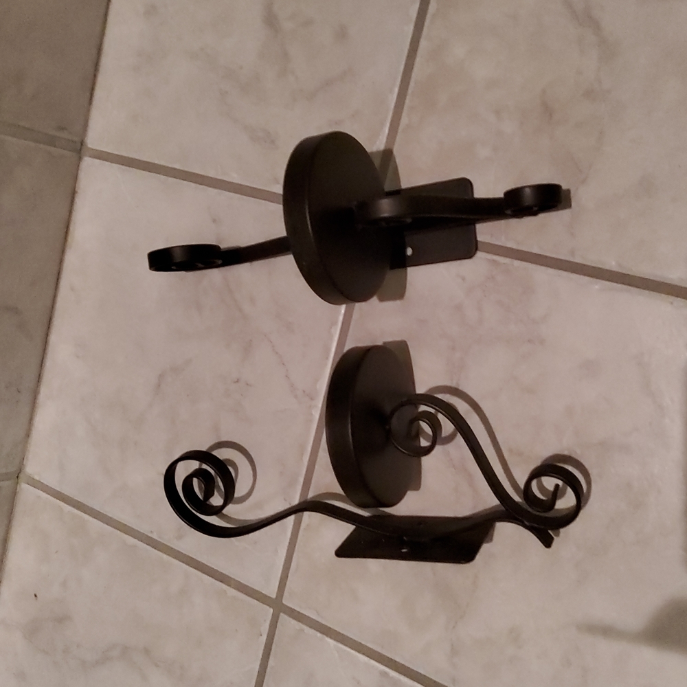 Set of 2 new wrought iron sconces